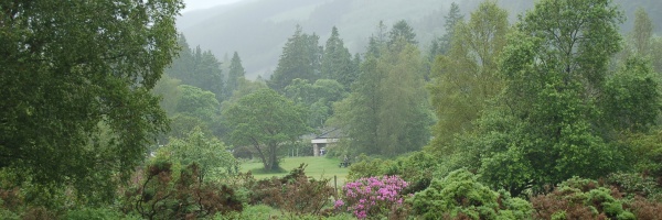 View NW toward the lower car-park and National Park Visitor Centre