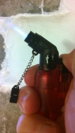 Blow-torch butane gas lighter (c)2016 David Marshall